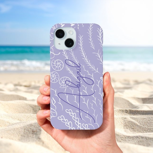 Personalized Ocean Coral Reef Beachy Case-Mate iPhone Case (Zazzle Personalized Purple Ocean Coral Reef Beachy Case-Mate iPhone Case )