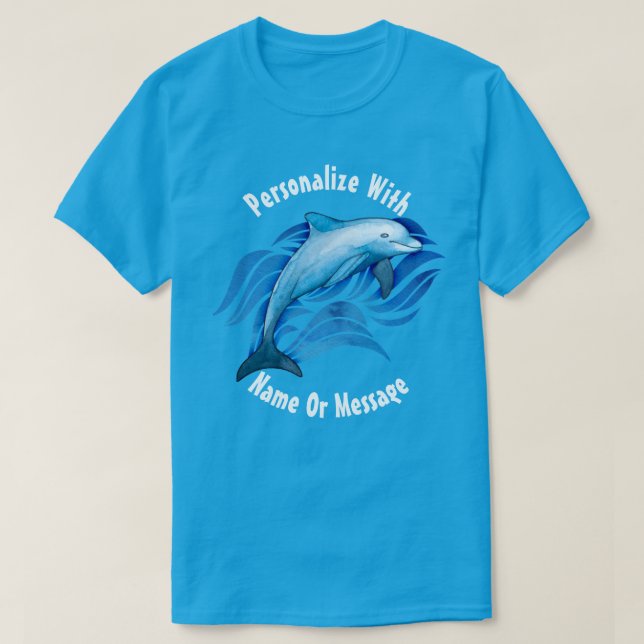 PERSONALIZED Ocean Dolphin T-Shirt (Design Front)