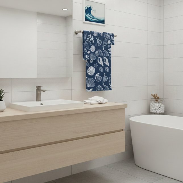 Personalized Ocean Seashell & Starfish Towel  (Creator Uploaded)