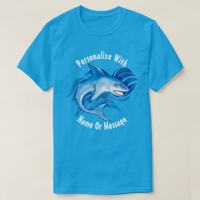 PERSONALIZED Ocean Shark T-Shirt (Design Front)