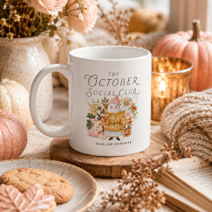 Personalized October Social Club Ghost Mug