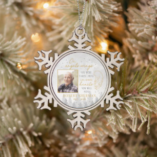 Personalized On Angels Wings Photo Ornament