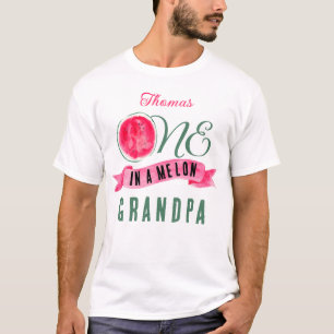 Personalized One in a Melon Grandpa T-Shirt