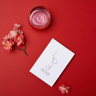 Personalized, One Line, Love, Boho, Arabic  Postcard