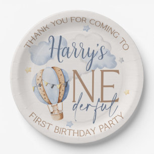 Personalized ONEderful 1st Birthday Party Plates