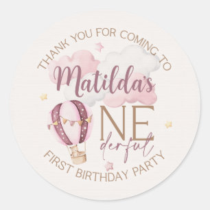 Personalized ONEderful First Birthday Stickers