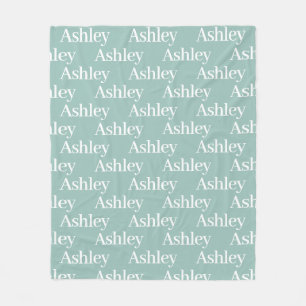 Personalized Opal Repeating Family Name Fleece Blanket
