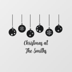 Personalized Ornament Christmas Window Cling