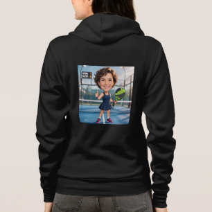 Personalized Paddle/Pickleball Caricature   Hoodie