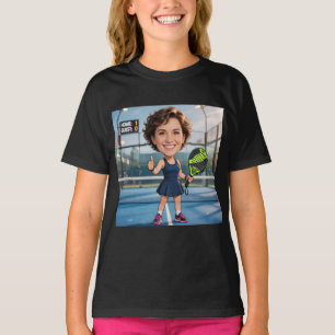 Personalized Paddle/Pickleball Caricature   T-Shirt
