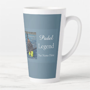 Personalized Padel Legend Gift for Him Latte Mug