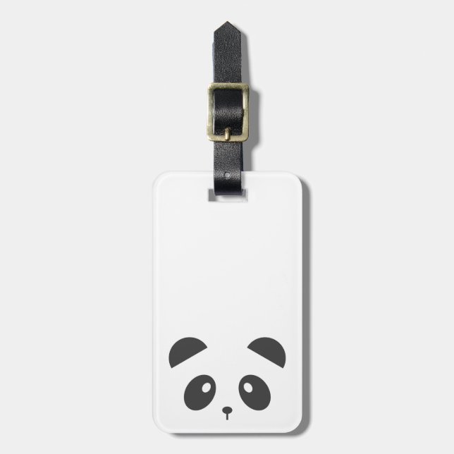 Personalized panda luggage tag (Front Vertical)