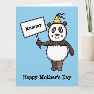 Personalized Panda Mother's Day Card