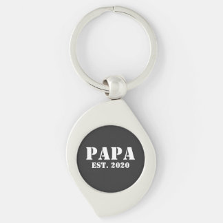 Personalized Papa keychain gift