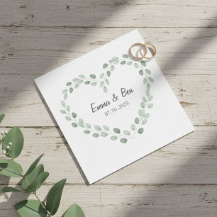 Personalized Paper Napkins, Elegant Watercolor  Napkin