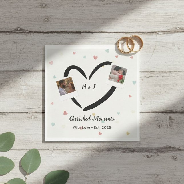  Personalized Paper Napkins with  Two Photos, Name (Creator Uploaded)