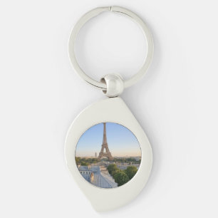Personalized Paris City Skyline Souvenir  Key Ring
