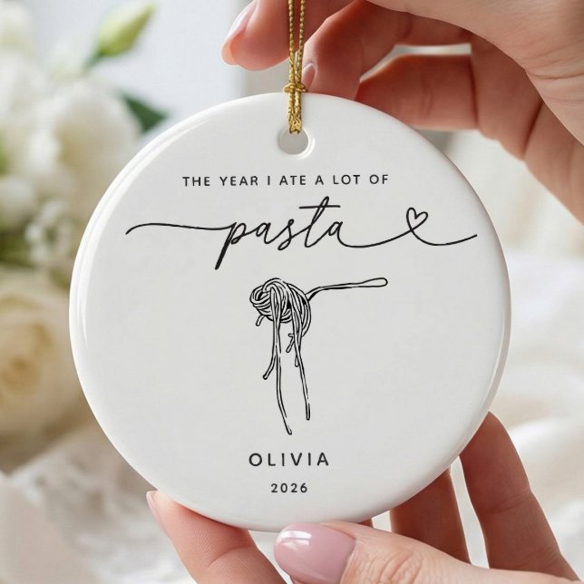 Personalized Pasta Lover Christmas Ornament (Creator Uploaded)