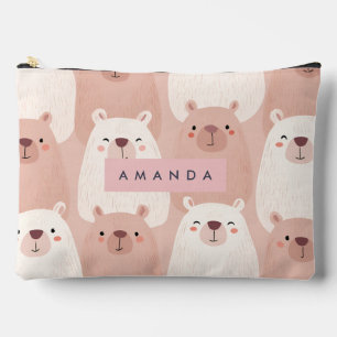 Personalized Pastel Adorable Capybara Accessory Pouch