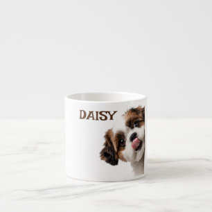 Personalized Pastel Brown Dog Photo Espresso Mug