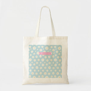 Personalized Pastel Daisy Coquette Girly Cute Tote Bag
