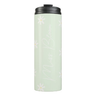 Personalized Pastel Daisy Thermal Tumbler