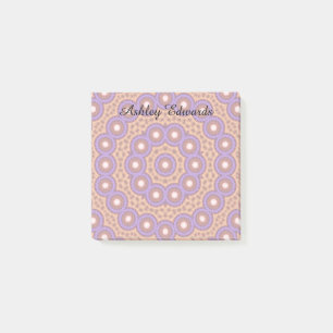 Personalized Pastel Geo Patterned Post-it Notes
