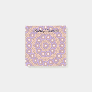 Personalized Pastel Geo Patterned Post-it Notes