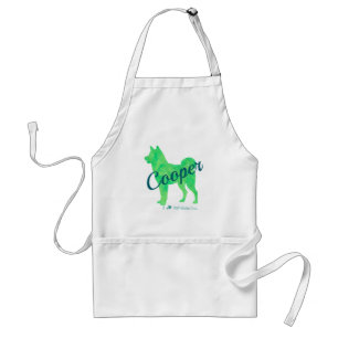 Personalized Pastel Green Color Shiba Inu Dog 柴犬 Standard Apron