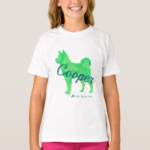 Personalized Pastel Green Shiba Inu T-Shirt 柴犬