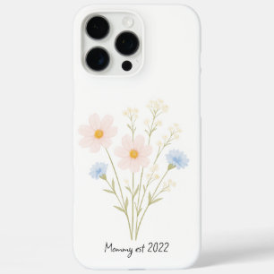 Personalized Pastel iPhone Case Mom Est.