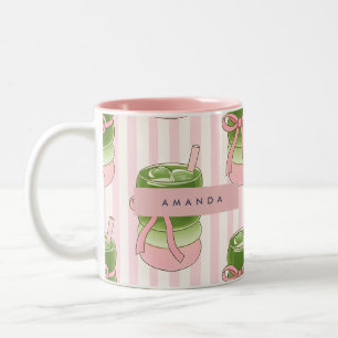 Personalized Pastel Matcha Cups Pattern
