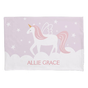 Personalized Pastel Unicorn Pillow Case