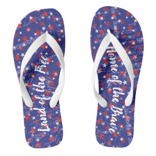 Personalized Patriotic American July 4th Jandals