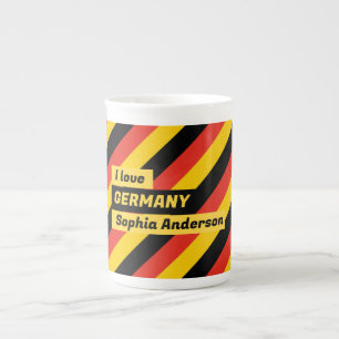 Personalized Patriotic German Flag Bone China Mug
