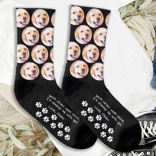 Personalized Paw Prints Pet Photo Dog Socks (Creator Uploaded)