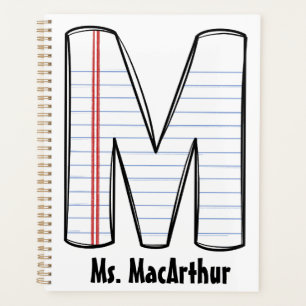 Personalized PE Teacher Planner with Initial