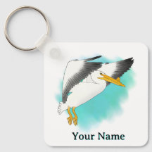 Personalized Pelican Blue Background