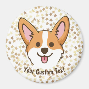 Personalized Pembroke Welsh Corgi Puppy Dog Stars Magnet