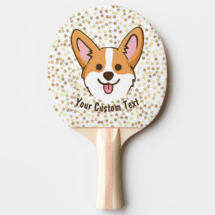 Personalized Pembroke Welsh Corgi Puppy Dog Stars Ping Pong Paddle