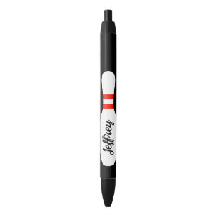 Personalized pens with bowling pin design