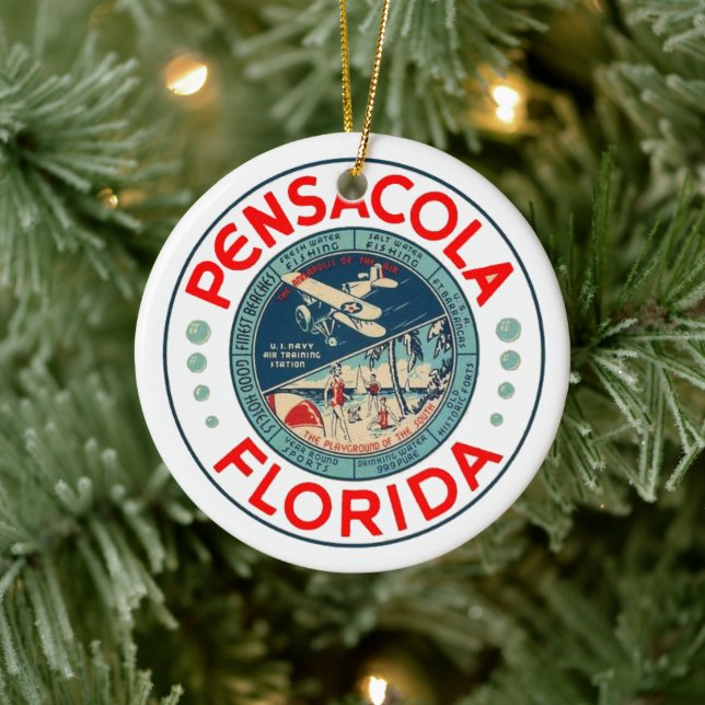PERSONALIZED Pensacola Florida Ceramic Tree Decoration (Tree)