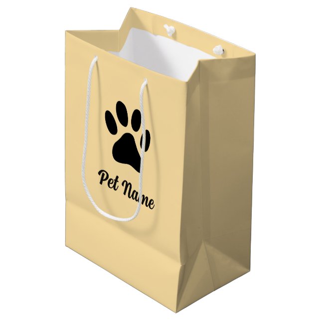 Personalized pet animal Birthday gift bag (Front Angled)