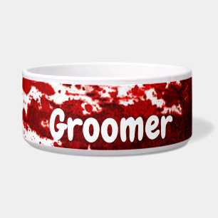 Personalized Pet Bowls Blood Splatter Vampire Goth