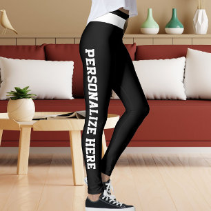 Personalized Pet Cat Lover Black White Custom Made Leggings