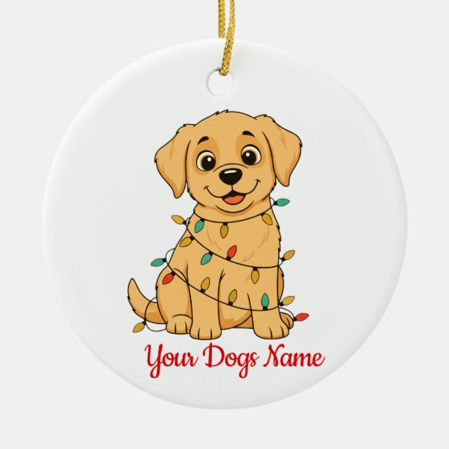 Personalized Pet Christmas Ornament Front & Back (Front)
