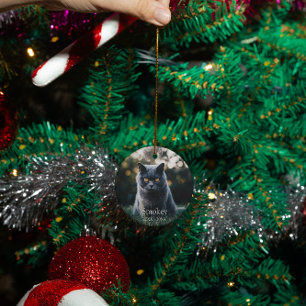 Personalized pet dog cat memorial custom ceramic tree decoration