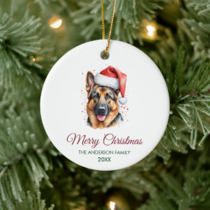 Personalized Pet German Shepherd Christmas  Ceramic Tree Decoration