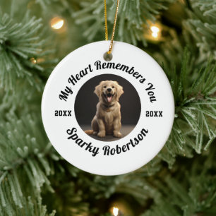 Personalized Pet Loss Tribute Artwork Ceramic Tree Decoration