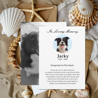 Personalized Pet Memorial Card – In Loving Memory